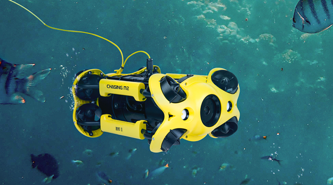 Chasing M2 underwater drone